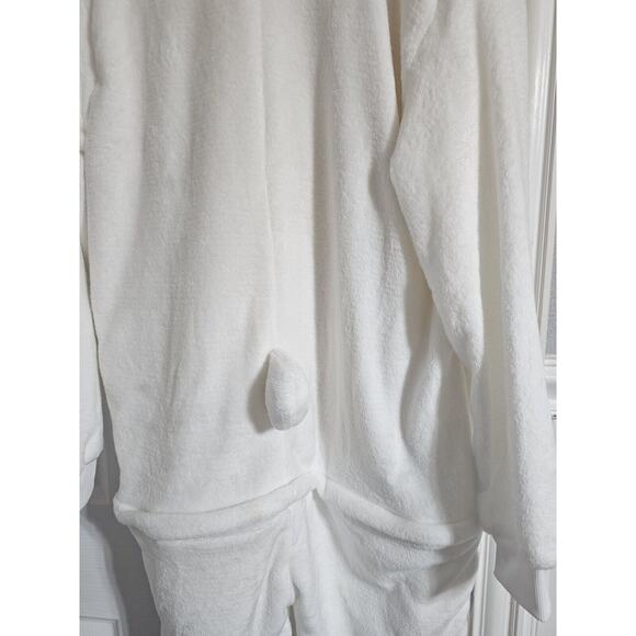 Sheep/ Lamb One Piece - Fuzzy Pajamas Zip Up Funny S Halloween Costume - Adult - Picture 5 of 13